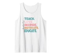 Enseñar Amor Inspirar Motivar Educar Camiseta sin Mangas