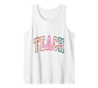 ENSEÑAR Apreciación del educador del corazón cursivo Camiseta sin Mangas