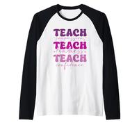 Enseñar compasión Enseñar bondad Enseñar confianza Camiseta Manga Raglan
