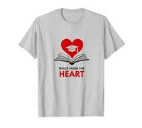 Enseñar Desde el corazón Maestro Inspirador, Maestro Camiseta, Hombre, Plata, XXL