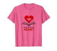 Enseñar Desde el corazón Maestro Inspirador, Maestro Camiseta, Hombre, Rosa Jaspeado, XL
