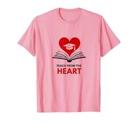 Enseñar Desde el corazón Maestro Inspirador, Maestro Camiseta, Hombre, Rosado, L