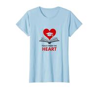 Enseñar Desde el corazón Maestro Inspirador, Maestro Camiseta, Mujer, Azul Bebé, S