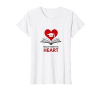 Enseñar Desde el corazón Maestro Inspirador, Maestro Camiseta, Mujer, Blanco, L