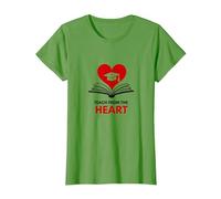 Enseñar Desde el corazón Maestro Inspirador, Maestro Camiseta, Mujer, Hierba, L