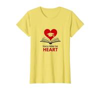 Enseñar Desde el corazón Maestro Inspirador, Maestro Camiseta, Mujer, Limón, XXL