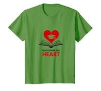 Enseñar Desde el corazón Maestro Inspirador, Maestro Camiseta, Niños, Hierba, 8 años