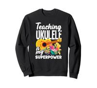 Enseñar el Ukelele es mi superpoderoso Profesor de música Sudadera