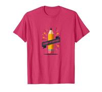Enseñar es mi Superpoder: Educador Inspirador, Maestro Camiseta, Hombre, Rojo Jaspeado, XXL