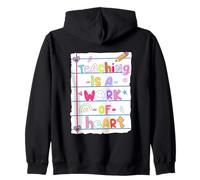 Enseñar es una obra de corazón Sudadera con Capucha