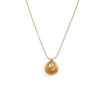 [Enseñar] Exquisito collar ligero con colgante de lágrima de acero inoxidable, gargantilla hecha a mano, accesorios de cadena de clavícula