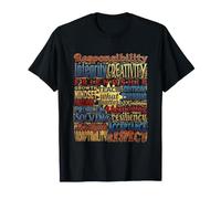 Enseñar lo Que Importa Valores del Profesor Tipografía Camiseta