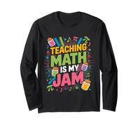 Enseñar Matemáticas Es Mi Jam Maestro Humor Música De Vuelta A La Manga Larga