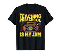 Enseñar preescolar es mi pasión, divertido, retro, de los 80, regreso a la escuela Camiseta