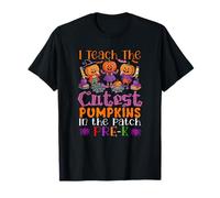 Enseño a la Maestra de Halloween de Prekínder de Pumpkins más Lindas Camiseta