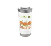 Enseño a las calabazas más inteligentes en el parche Profesor de Halloween Vaso térmico de acero inoxidable de doble pared