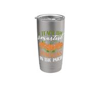 Enseño a las calabazas más inteligentes en el parche Profesor de Halloween Vaso térmico de acero inoxidable de doble pared
