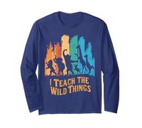 Enseño a Las Criaturas Salvajes Aula Jungle Divertida Manga Larga