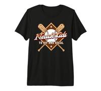 Enseño a los niños a Golpear y Robar Humor Divertido Entrenadores de béisbol Camiseta Premium