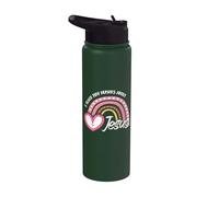 Enseño a los pequeños humanos acerca de Jesús Maestro Apreciación Biblia Stainless Steel Insulated Water Bottle