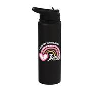 Enseño a los pequeños humanos acerca de Jesús Maestro Apreciación Biblia Stainless Steel Insulated Water Bottle