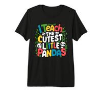 Enseño a los pequeños Pandas más Lindos enseñando Camiseta Premium