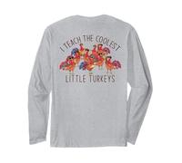 ENSEÑO A LOS PEQUEÑOS TURQUÍAS MÁS Fresas Meme de Acción de Gracias por LA ESP Manga Larga