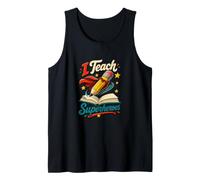 Enseño a los superhéroes Humor Maestro en el Aula Camiseta sin Mangas