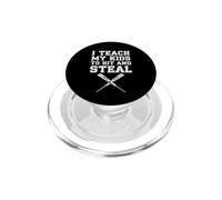 Enseño a mis Hijos a Golpear y Robar Divertido Entrenador de béisbol PopSockets PopGrip para MagSafe