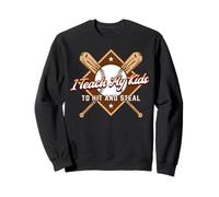 Enseño a mis Hijos a Golpear y Robar Divertido papá de béisbol Sudadera
