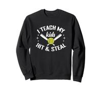 Enseño a mis Hijos a Golpear y Robar Softbol Mamá Sudadera