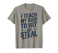 Enseño a mis Hijos Golpear y Robar béisbol Divertido Camiseta