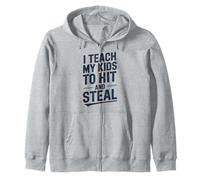 Enseño a mis Hijos Golpear y Robar béisbol Divertido Sudadera con Capucha