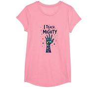 Enseño al poderoso educador de capacitación de educación Especial Camiseta, Niñas, Rosado, Grande