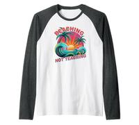 Enseño Beaching NO ENSEÑANDO Crucero Vacaciones Viaje Playa Camiseta Manga Raglan