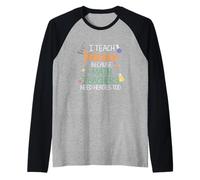 Enseño Ciencia Porque los Maestros de matemáticas también Necesitan héroes Camiseta Manga Raglan