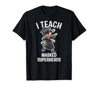 Enseño Superhéroes Enmascarados Profesor de Aprendizaje de Enseñanza Virtual Camiseta