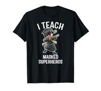 Enseño Superhéroes Enmascarados Profesor de Aprendizaje de Enseñanza Virtual Camiseta gráfica económica