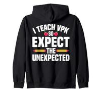 Enseño VPK, así Que espero lo Inesperado Sudadera con Capucha