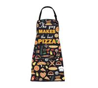 ENSIANTH Delantal de pizza con bolsillos, delantal para hacer pizzas, regalos The Guy Makes The Best Pizza Baking Chef Delantal de cocina, 241218 Pizza Make, M