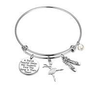 ENSIANTH Regalo para profesora de baile, ayuda a sus estudiantes a encontrar la canción en su corazón, joyería de baile para instructores de baile, pulsera de profesor de baile, Pulsera para profesor