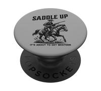 Ensillar está a Punto de Conseguir un Vaquero Occidental a Caballo PopSockets PopGrip Adhesivo