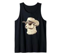 Ensillate con esta divertida oveja vaquera Camiseta sin Mangas