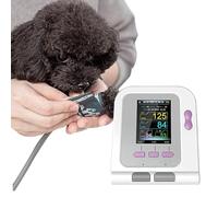 Ensiómetro Veterinario, Monitor de Presión Arterial Veterinario Digital, Esfigmomanom Electrónico de Medición Automática con 3 Puños, Equipo Veterinario de Escritorio para Perros / Gatos / Mascotas Cu