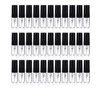 Enslz - Minifrascos vacíos con spray para perfume, minibotellas de vidrio transparente para viaje, atomizador recargable, 30 unidades (2 ml, negro)