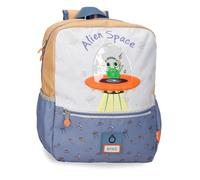 Enso Alien Space Mochila Casual Beige 27x33x11 cms Poliéster