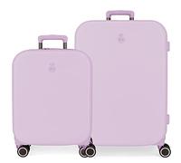 Enso Annie Juego de maletas Morado 55/70 cms Rígida ABS Cierre TSA integrado 116L 7,54 kgs 4 Ruedas dobles Equipaje de Mano