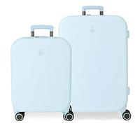 Enso Annie Juego de maletas, Verde, Rígida, 4 Ruedas dobles