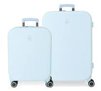 Enso Annie Juego de maletas Verde 55/70 cms Rígida ABS Cierre TSA integrado 116L 7,54 kgs 4 Ruedas dobles Equipaje de Mano