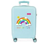 Enso Arcoiris Positive Vives Maleta de Cabina Azul 38x55x20 cms Rígida ABS Cierre combinación 35L 2,3Kgs 4 Ruedas Equipaje de Mano